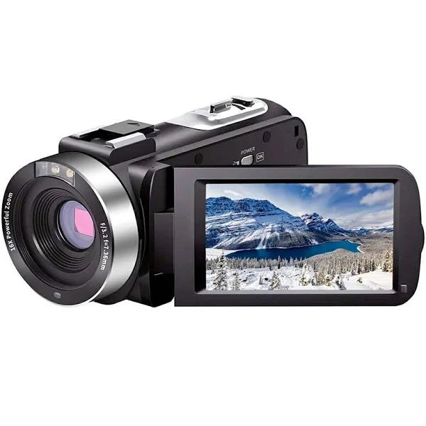 Video Camera Camcorder Full HD 1080p 30fps 24.0 MP IR Night Vision Vlogging Camera Recorder 3.0 Inch IPS Screen 16x Zoom Camcorders Camera Remote