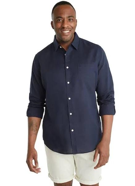 Johnny Bigg Anders Linen Shirt in Blue 9XL