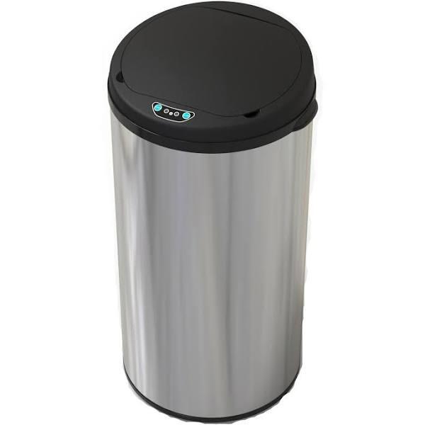 Sensor Bin 50L Silver Stainless Steel Rubbish Bin Motion Automatic