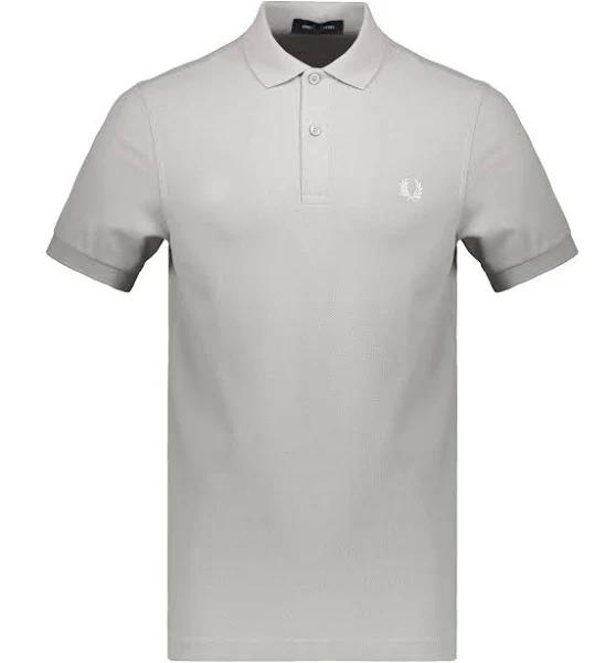 Fred Perry Plain Polo Shirt in Limestone Grey