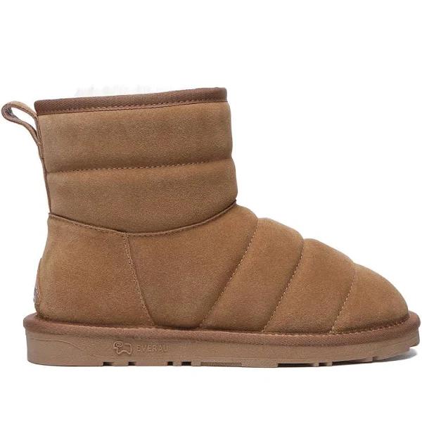 EVERAU Short Sheepskin Boots Women Puffer