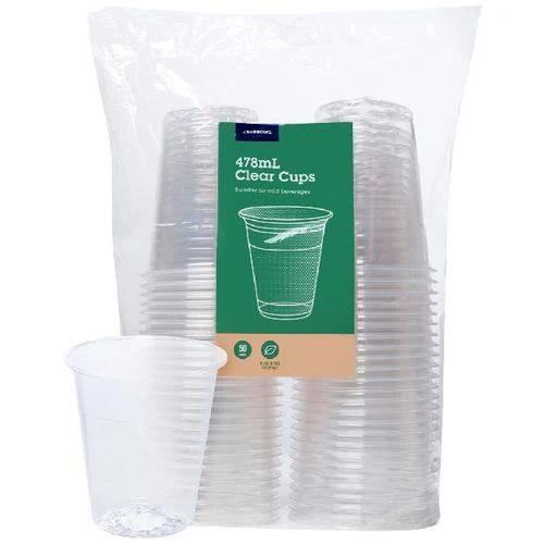 J.Burrows Clear PLA Cups 478ml 250 Pack