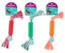 Paws and Claws Dental Tugger Dog/Pet Toy TPR Body + Braided Rope Assorted 32cm