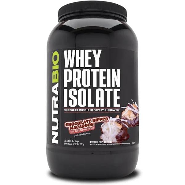 NutraBio, Whey Protein Isolate, Chocolate Dipped Macaroon, 2 lb (907 g)