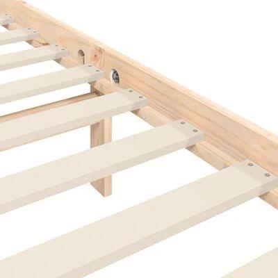 vidaXL Bed Frame Without Mattress King Size Solid Wood Pine