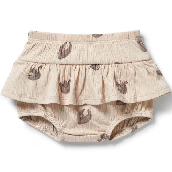 Crinkle Ruffle Nappy Pant - Little Swan 6-12M