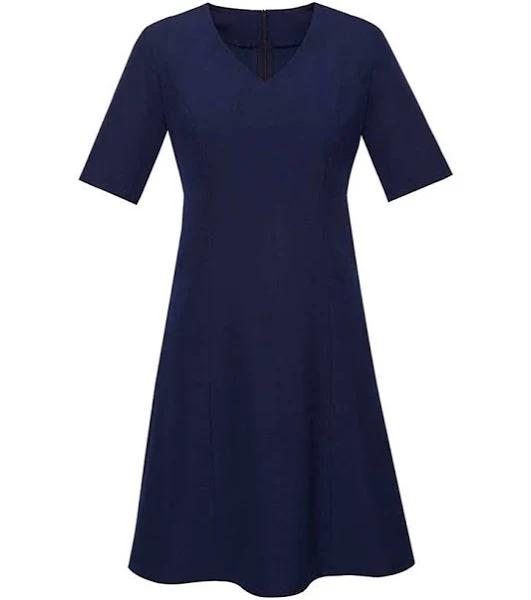 Biz Corporates Womens Siena Extended Sleeve Dress - RD974L Marine / 6