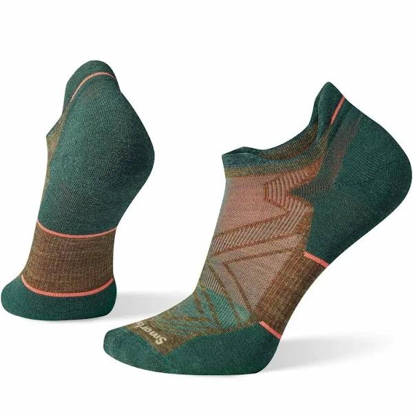 Smartwool Run Targeted Cushion Merino Wool Low Ankle Socks - Military Olive - L