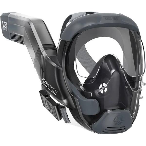 Seaview 180 V3 Full Face Snorkel Mask Adult- The V3 Is The Perfect Snorkeling Gear For Adults and Kids- Patented Flowtech Side Snorkel Design- Up To