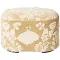 Freya Embroidered Ottoman Light Taupe Velvet | Taupe | Upholstery | Early Settler Furniture