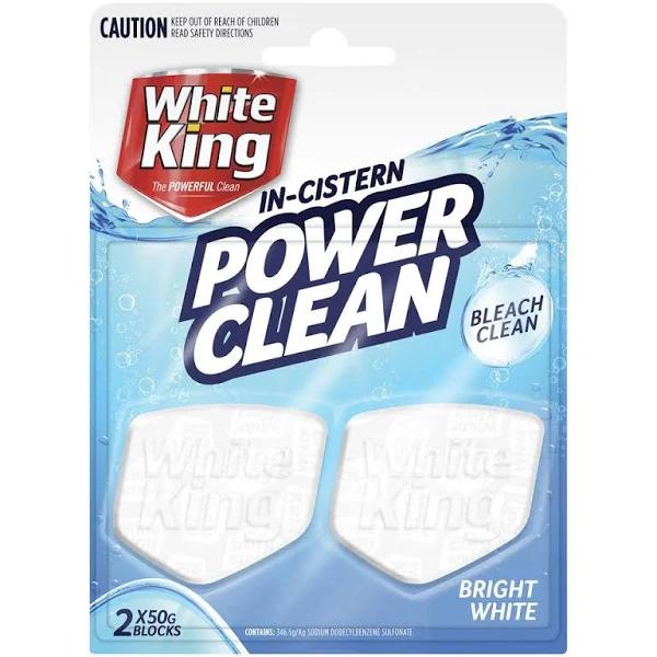 White King In-Cistern Power Clean Bright White 2 Pack