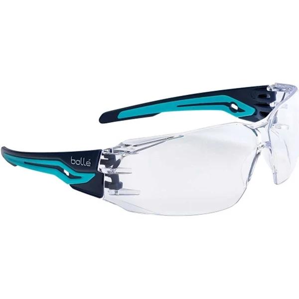 Bolle Safety Silex Navy / Aqua Temples AS/AF Clear Lens (SILEXPSI)