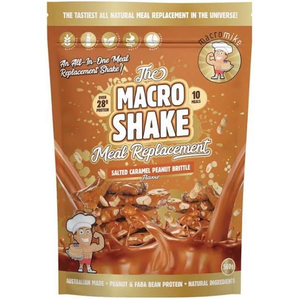 Macro Mike The Macro Shake Meal Replacement Salted Caramel Peanut Brittle 560g