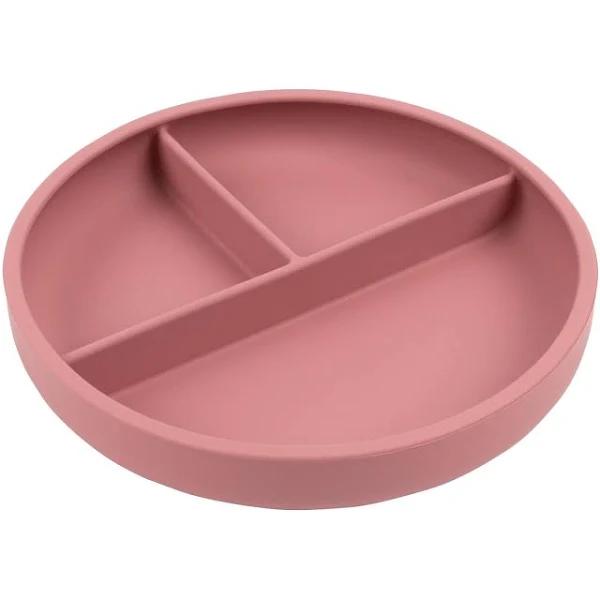 Tiny Dining Baby Divided Silicone Suction Plate - Dusty Rose