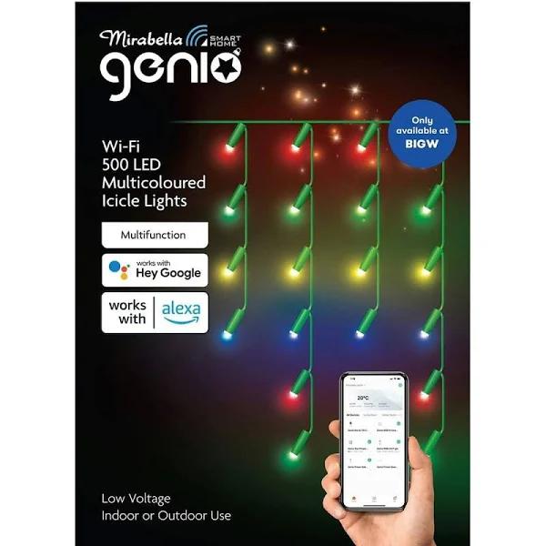 Mirabella Genio Wi-Fi 500 LED Multicolour Icicle Lights