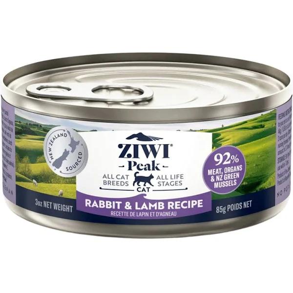 Ziwi Peak Rabbit and Lamb Wet Cat Food 24 x 85g