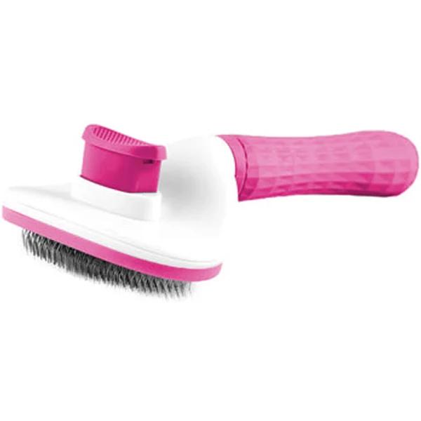 All Fur You Self Clearing Grooming Comb For Dogs Pink