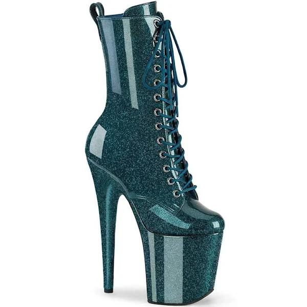 Pleaser FLAMINGO-1040GP Teal Glitter Patent/M Size 11