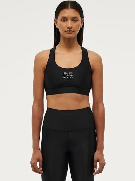 Long Range Sports Bra in Black, XXXL