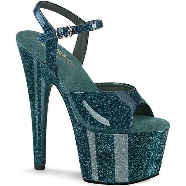 Pleaser ADORE-709GP Teal Glitter Pat/M Size 5