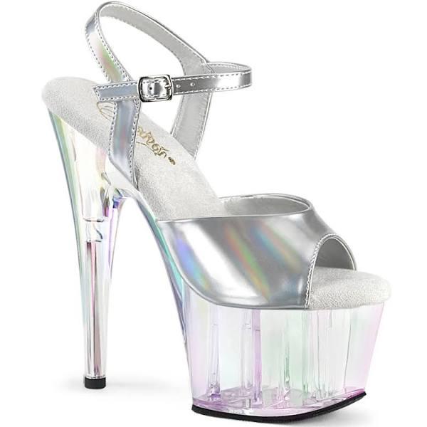 Pleaser ADORE-708HT Clear/Holographic Tinted Size 10