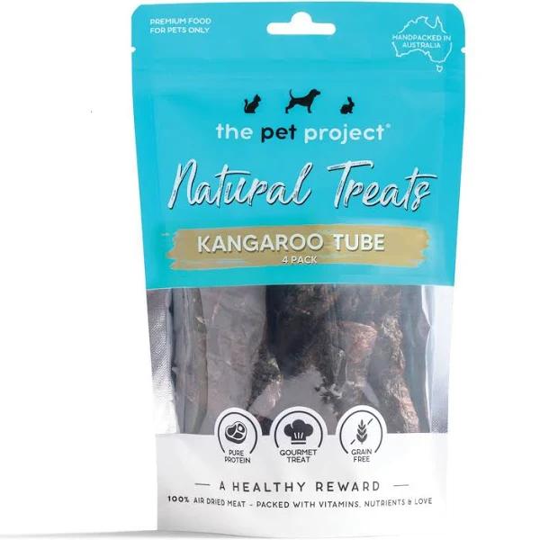 The Pet Project Natural Treats Kangaroo Tube 4 Pack