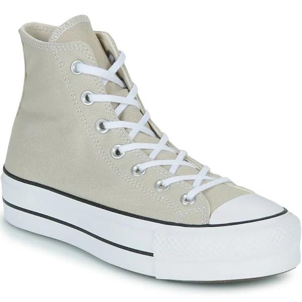 Converse Beige Chuck Taylor All Star Lift Platform Sneakers