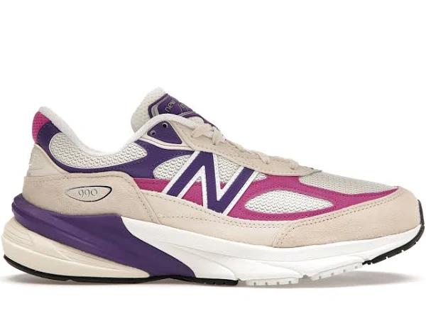 New Balance Unisex Made in USA 990v6 Limestone/Magenta - Size 6.5