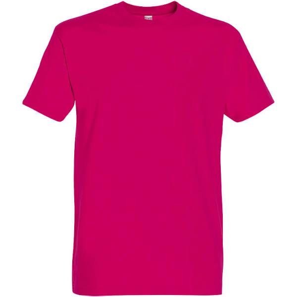 SOLS Mens Imperial Heavyweight Short Sleeve T-Shirt Fuchsia Mens T-Shirt