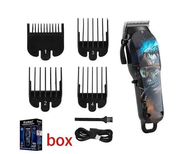 Goslash Professional Electric Hair Trimmer Graffiti Skull Cordless Hair Cutter Cutting