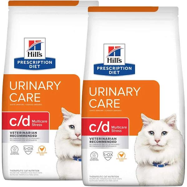 Hills Prescription Diet Feline CD Urinary Care Multicare Stress Chicken Dry Cat Food , 15.96kg