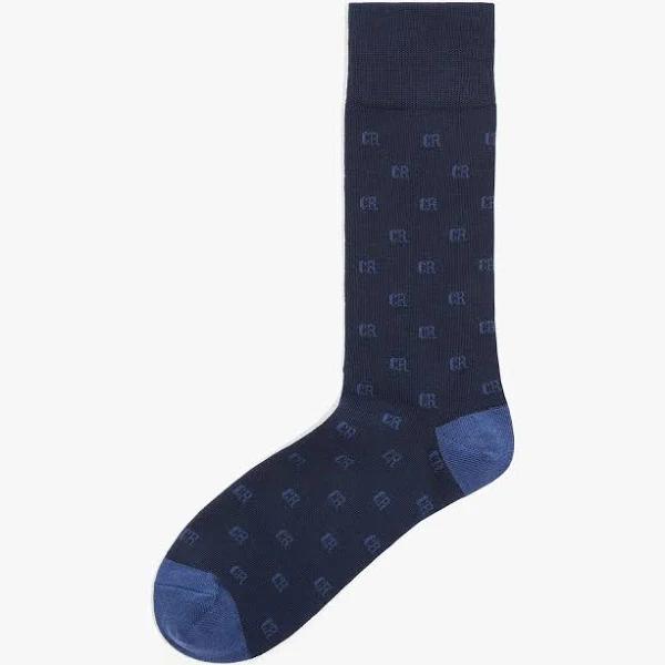 Country Road Men's Australian Monogram Socks Navy | Cotton /Polyester /Elastane