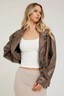 David Jones Lioness Staten Island Jacket in Chocolate, Size XS