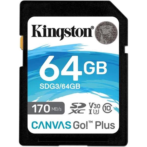 Kingston Canvas Go! Plus Memory Card 64 GB SD UHS-I Class 10