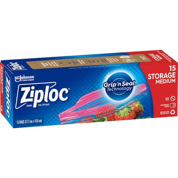 Ziploc Storage Bags Medium 15 Pack