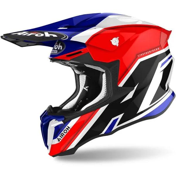 Airoh Twist 2.0 Shaken Motocross Helmet, Blue, Size M