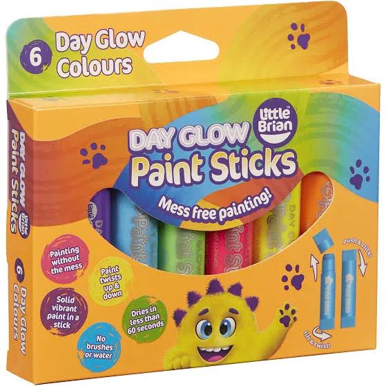 Little Brian - Day Glow Paint Sticks 6-Pack