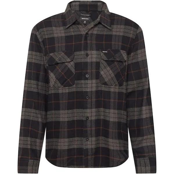 Brixton Bowery L/S Flannel - Black/Charcoal - XL