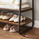 VASAGLE Clothes Rack with 2 Shelves Rustic Brown and Black