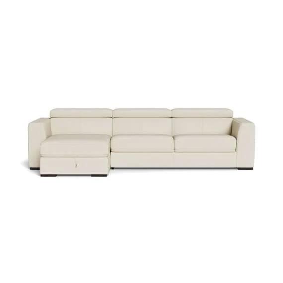 Siesta Leather Modular Sofabed Frost by Freedom