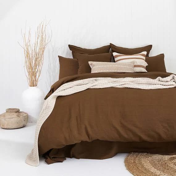 Bambury Linen Quilt Cover Set Hazel by Freedom, 100% Linen