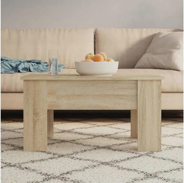 vidaXL Coffee Table Sonoma Oak 79x49x41 cm Engineered Wood