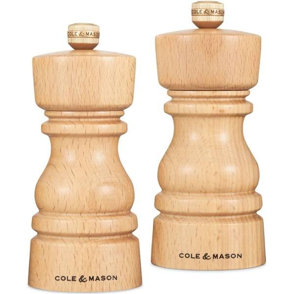 Cole & Mason London Salt & Pepper Mill Gift Set Beech / 130mm