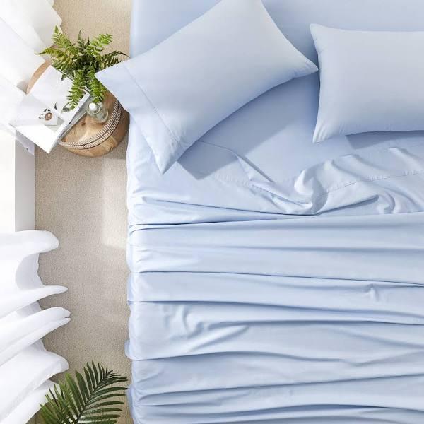 Adairs Worlds Softest Cotton Sea Blue Sheet Set - Super King