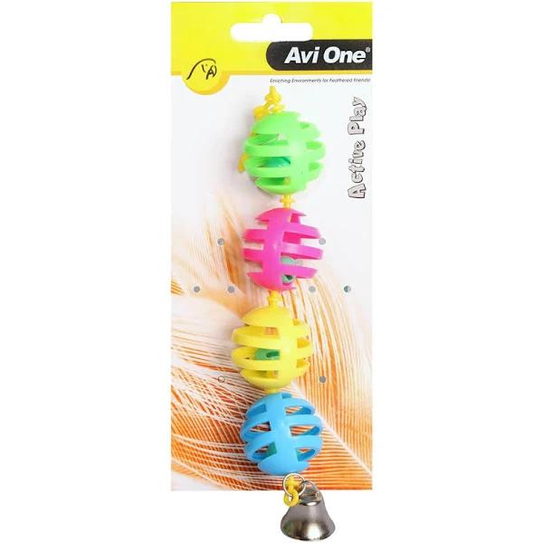 Avi One Bird Toy Geo Balls with Bell