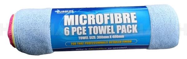 Pack of 6 Detailing Microfibre Towel Cloth 400mm x 300mm MC012