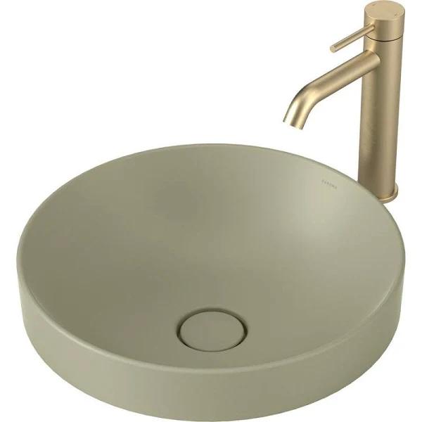 Caroma Liano II 400mm Round Inset Basin – Matte Green