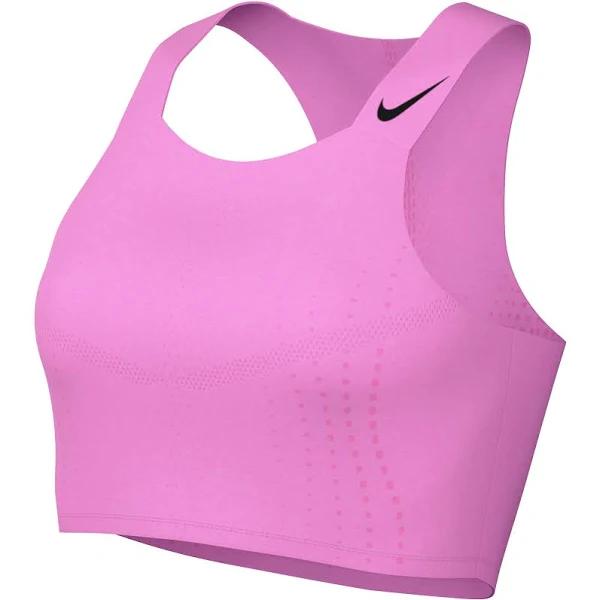 Nike Womens Dri-FIT ADV Aeroswift Racing Crop Top Pink XL