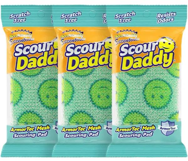 3 x Scrub Daddy Essentials Scour Daddy Scouring Pad - Green - AfterPay & zipPay Available