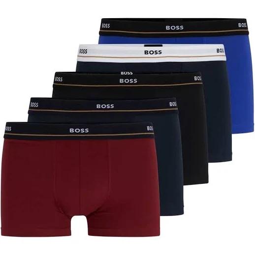 Boss 5 Pack Boxer Shorts, Size XL, Red